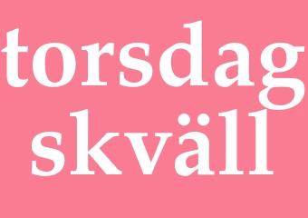 Synonym torsdagskväll