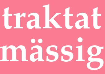 Synonym traktatmässig