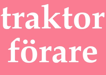 Synonym traktorförare