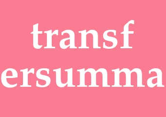 Synonym transfersumma