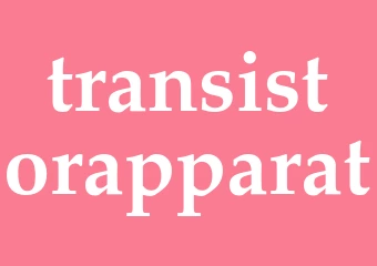 Synonym transistorapparat