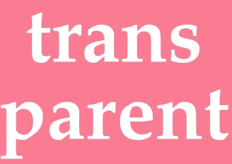 Synonym transparent