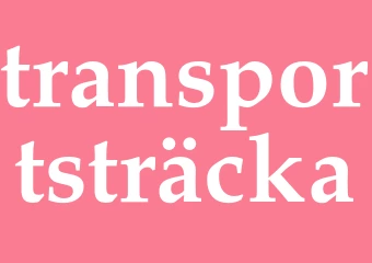 Synonym transportsträcka