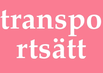 Synonym transportsätt