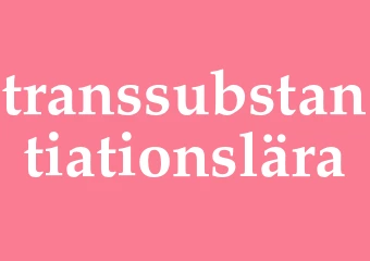 Synonym transsubstantiationslära