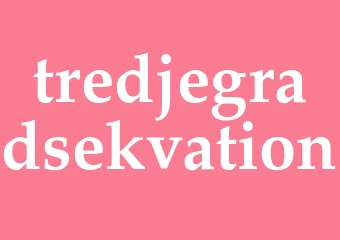 Synonym tredjegradsekvation