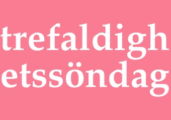 Synonym trefaldighetssöndag