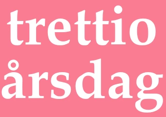 Synonym trettioårsdag