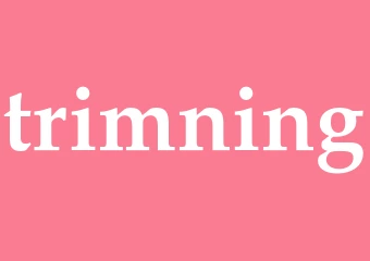 Synonym trimning