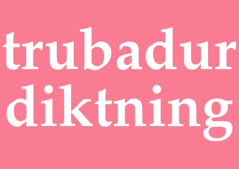 Synonym trubadurdiktning