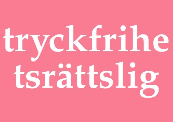 Synonym tryckfrihetsrättslig