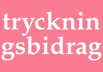 Synonym tryckningsbidrag