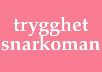 Synonym trygghetsnarkoman