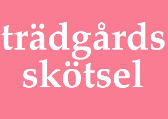 Synonym trädgårdsskötsel