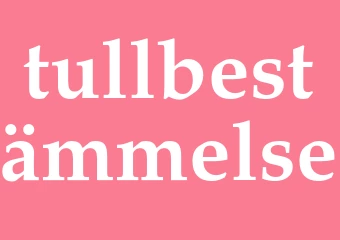 Synonym tullbestämmelse