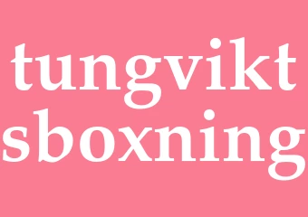 Synonym tungviktsboxning