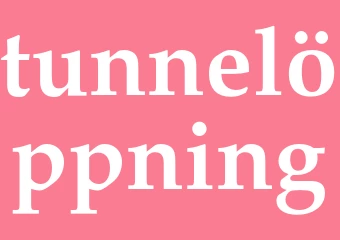 Synonym tunnelöppning