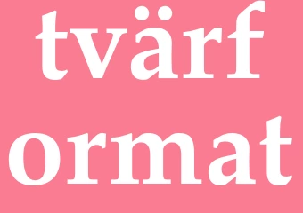 Synonym tvärformat