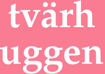 Synonym tvärhuggen