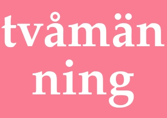 Synonym tvåmänning