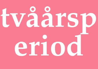 Synonym tvåårsperiod