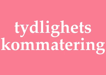 Synonym tydlighetskommatering