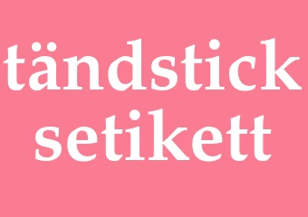Synonym tändsticksetikett