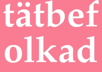 Synonym tätbefolkad