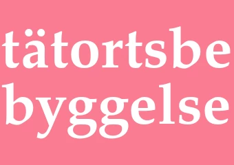 Synonym tätortsbebyggelse