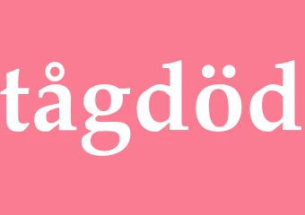 Synonym tågdöd