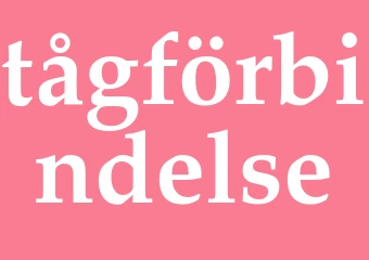 Synonym tågförbindelse