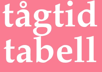Synonym tågtidtabell