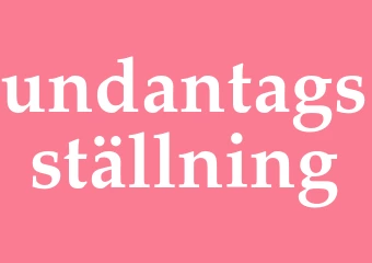 Synonym undantagsställning