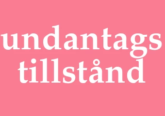 Synonym undantagstillstånd