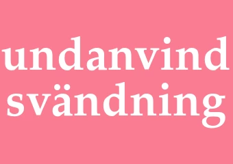 Synonym undanvindsvändning