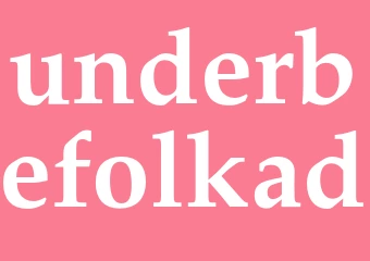 Synonym underbefolkad