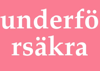 Synonym underförsäkra
