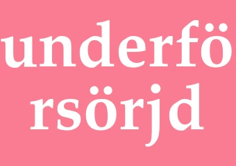 Synonym underförsörjd
