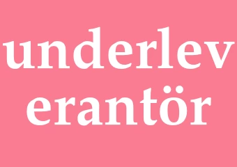 Synonym underleverantör