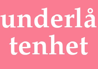 Synonym underlåtenhet