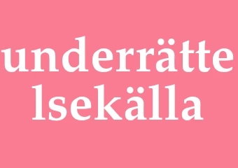 Synonym underrättelsekälla