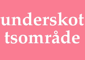 Synonym underskottsområde