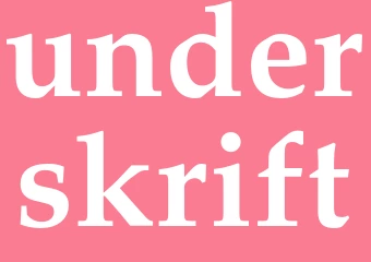 Synonym underskrift