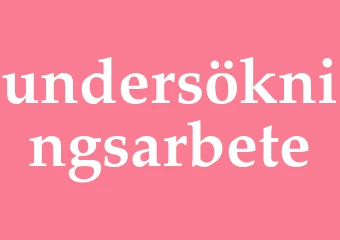Synonym undersökningsarbete