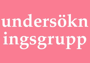 Synonym undersökningsgrupp