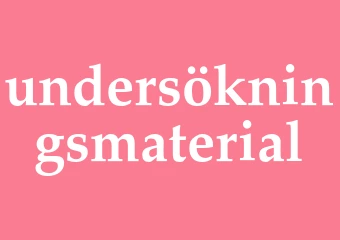 Synonym undersökningsmaterial