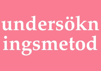 Synonym undersökningsmetod