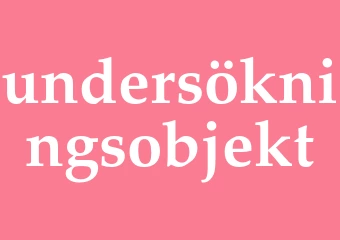 Synonym undersökningsobjekt