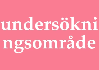 Synonym undersökningsområde