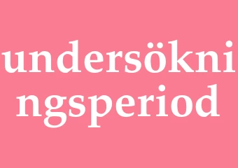 Synonym undersökningsperiod